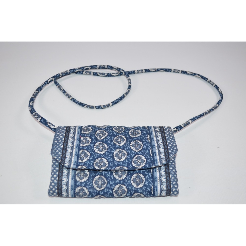 Vera Bradley Nwt's Indigo Wallet w/Crossbody Strap Trifold #22550